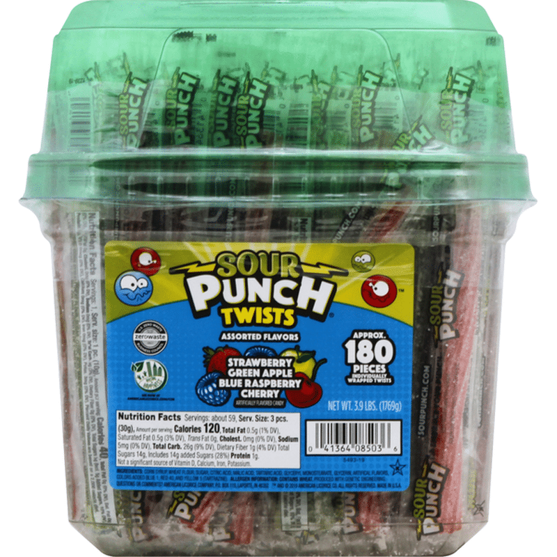 Sour Punch Candy, Assorted Flavors (3.9 lb) Instacart