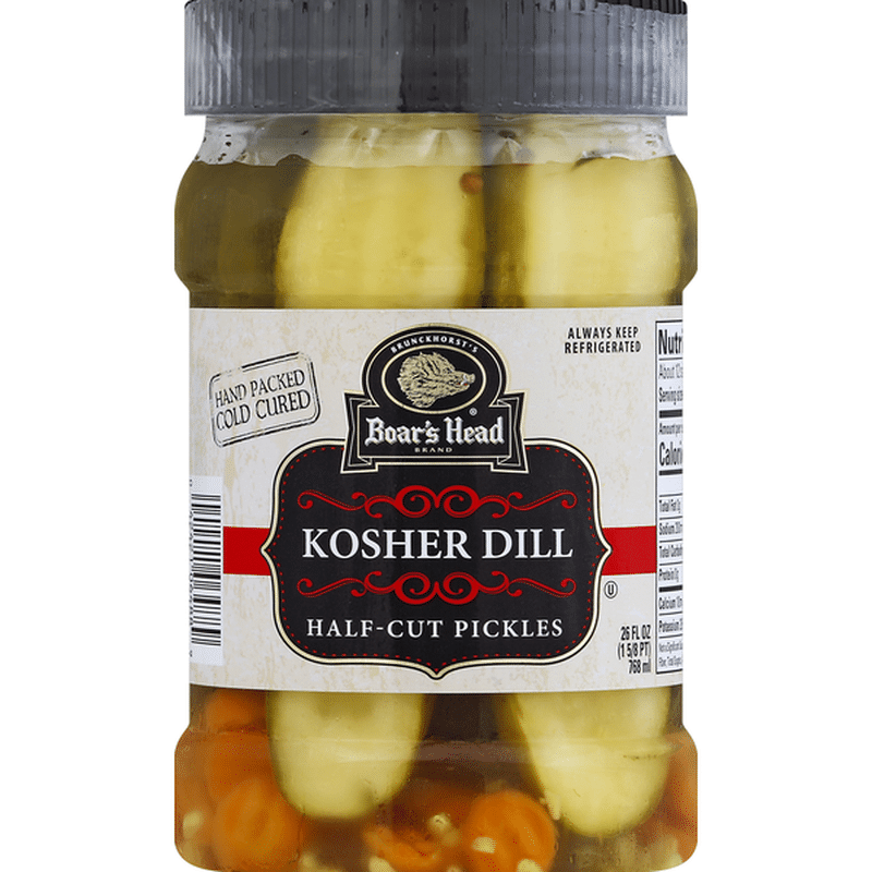 Boar's Head Pickles, HalfCut, Kosher Dill (26 oz) Instacart
