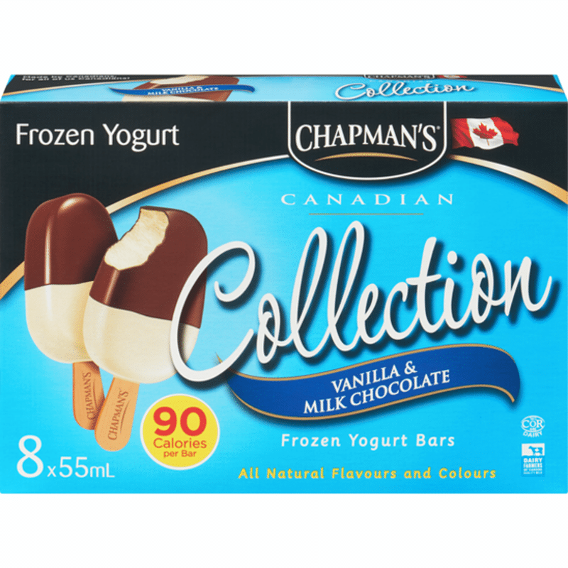 Chapman's Sweet Options Frozen Vanilla Yogurt Bar (8 ct) Instacart