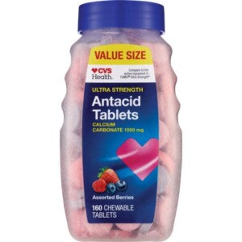 CVS Health Antacid, Ultra Strength, 1000 mg, Chewable Tablets, Assorted