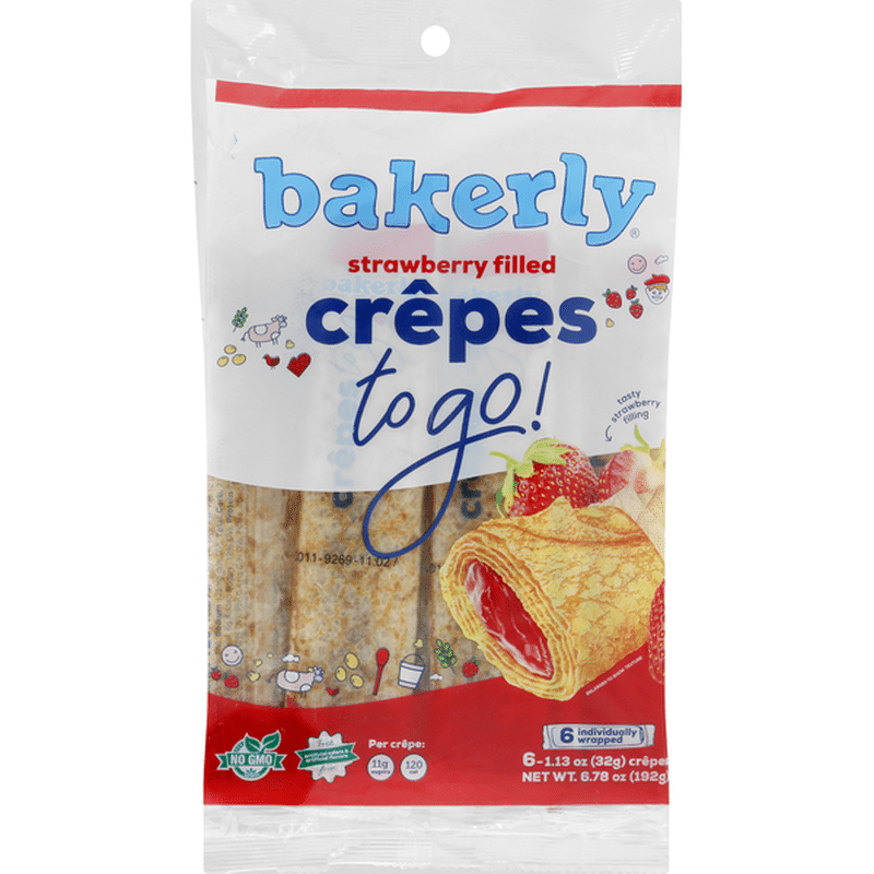 Bakerly Crepes To Go Strawberry Filled 6 Each Delivery Or Pickup