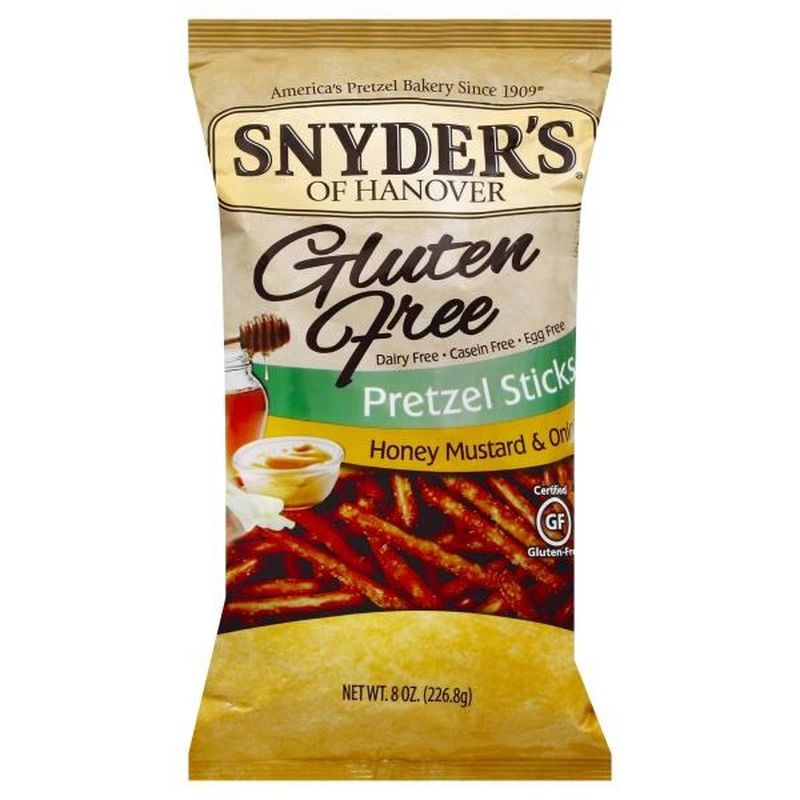 Snyders Pretzel Sticks, Gluten Free, Honey Mustard & Onion (8 oz) from