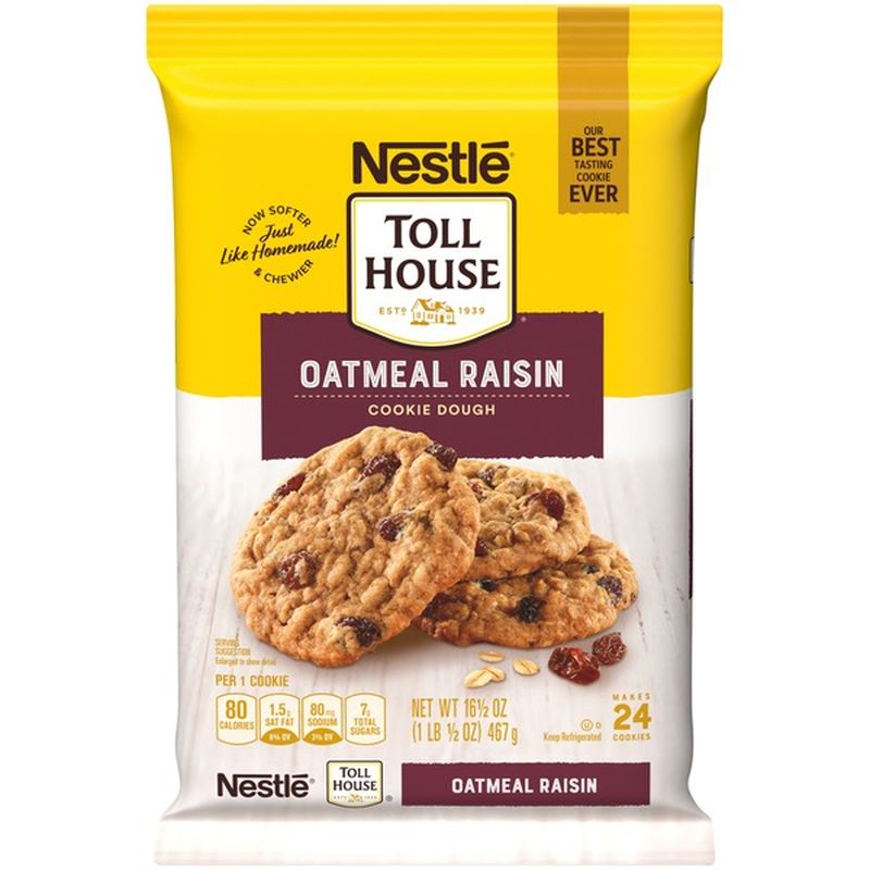 Toll House Nestle Oatmeal Raisin Cookie Dough (16.5 oz) Instacart