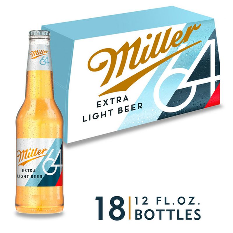 Miller64 Extra Light Beer, Lager Beer (12 fl oz) Instacart