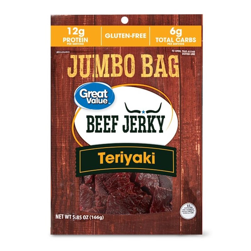 Great Value Teriyaki BEEF JERKY (5.85 oz) Instacart