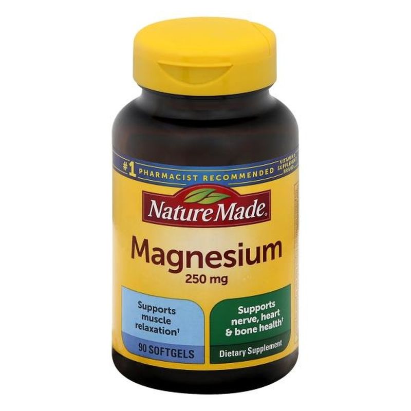 Nature Made Magnesium Oxide 250 Mg Softgels (90 Ct) - Instacart