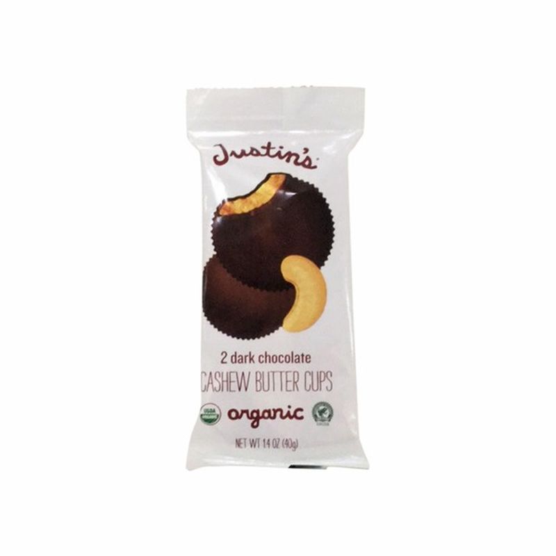 Justin's Butter Cups, Cashew, Organic, Dark Chocolate (14 oz) from Stop