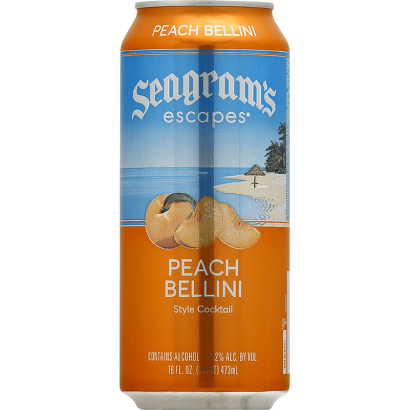 Seagrams Escapes Cocktail, Peach Bellini Style (16 oz) Instacart