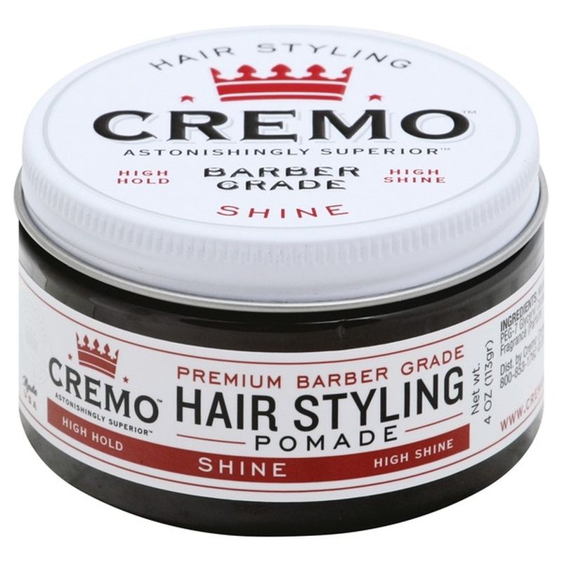 Cremo Pomade, Hair Styling, Premium Barber Grade, Shine (4 oz) Instacart