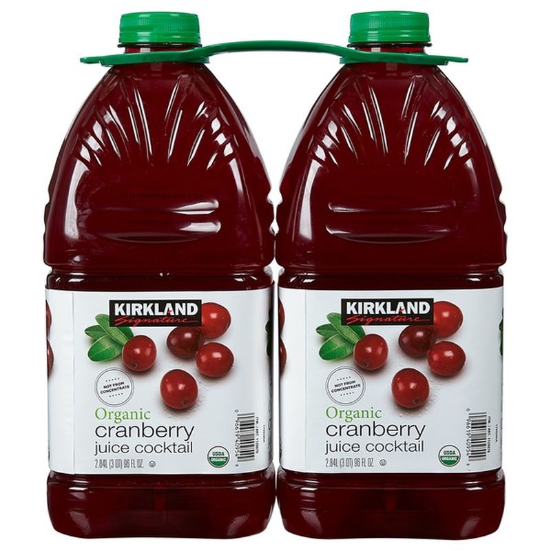 Kirkland Signature Organic Cranberry Juice Cocktail, 2 x 96 oz (96 fl