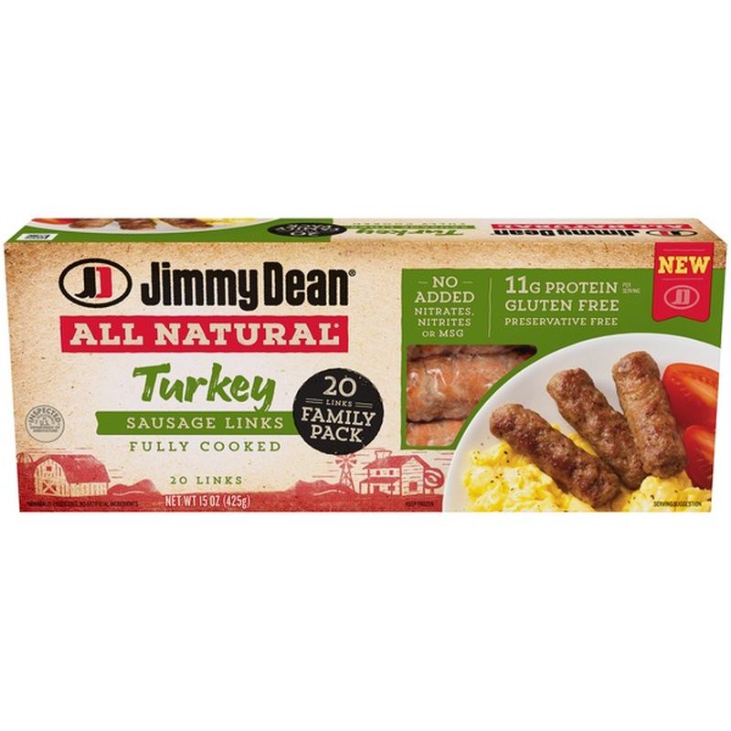 Jimmy Dean AllNatural* Turkey Sausage Links, 20 Count (Family Pack