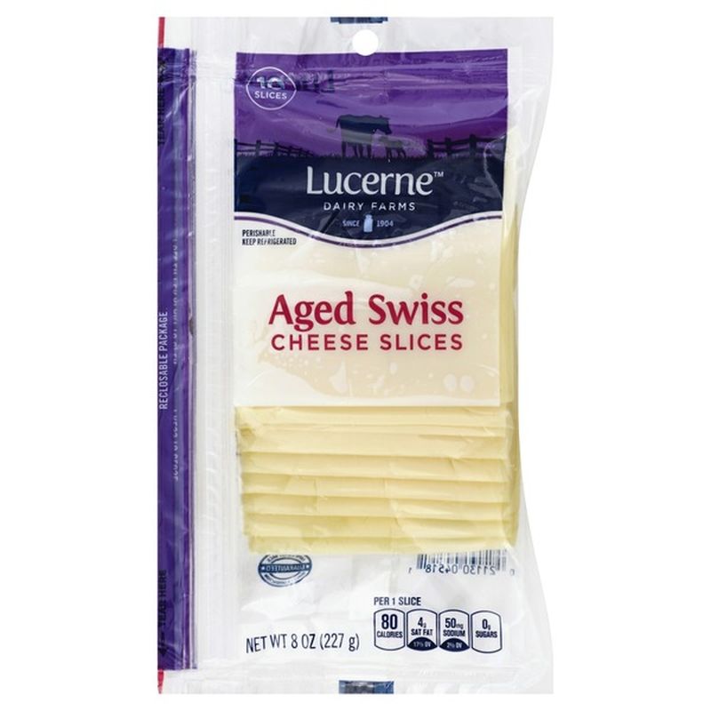 Lucerne Aged Swiss Cheese Slices (8 oz) Instacart