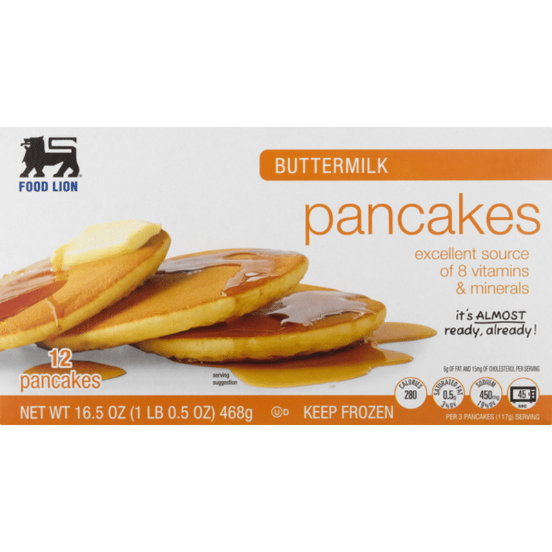 Food Lion Pancakes, Buttermilk, Box (16.5 oz) Instacart