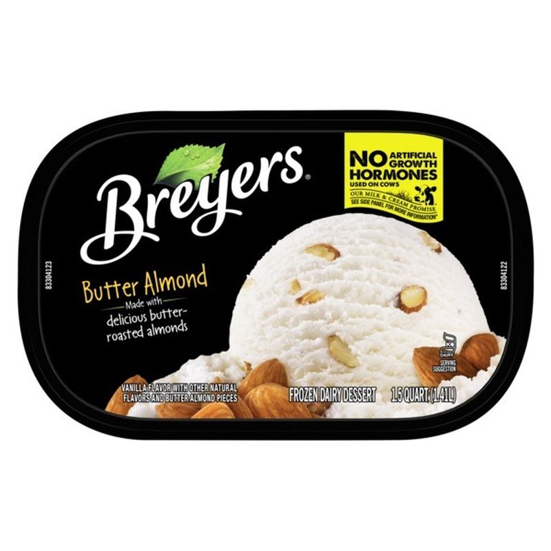 Breyers Frozen Dairy Dessert Butter Almond 48 Oz Instacart