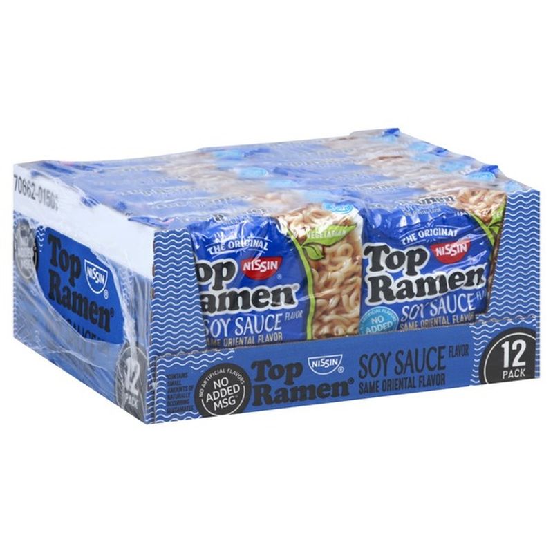 Top Ramen Noodle Soup, Ramen, Soy Sauce Flavor, 12 Pack (12 lb) Instacart