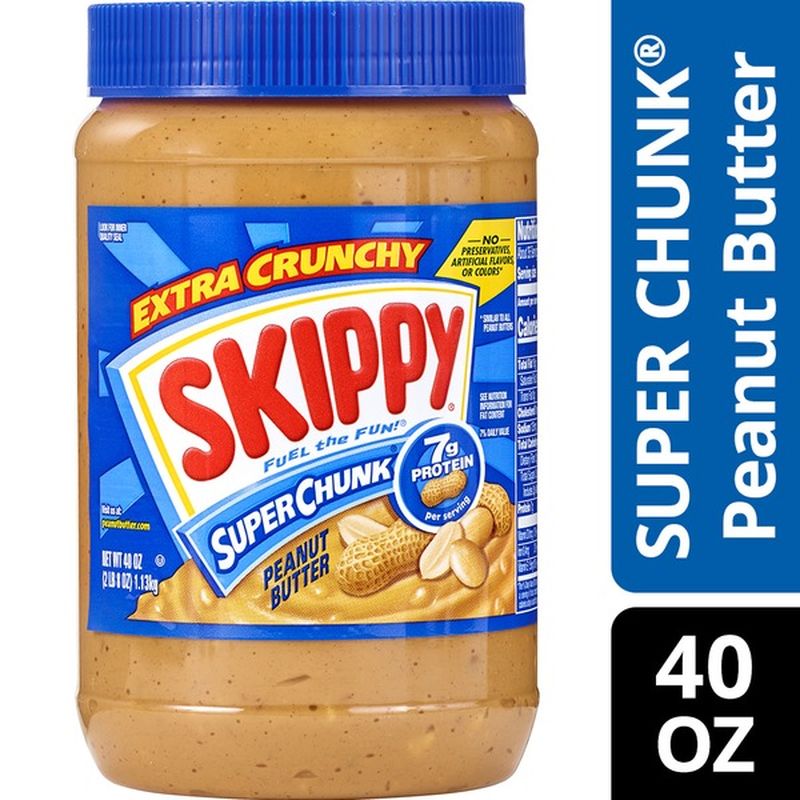 Skippy Super Chunk Extra Crunchy Peanut Butter 40 Oz Instacart