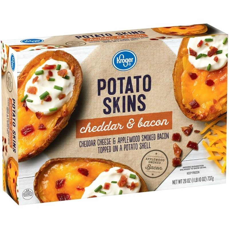 Kroger Potato Skins, Cheddar & Bacon (26 oz) - Instacart