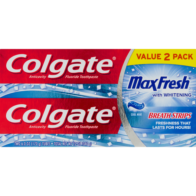 Colgate MaxFresh with Whitening Toothpaste Cool Mint (6 oz) from Hy-Vee ...