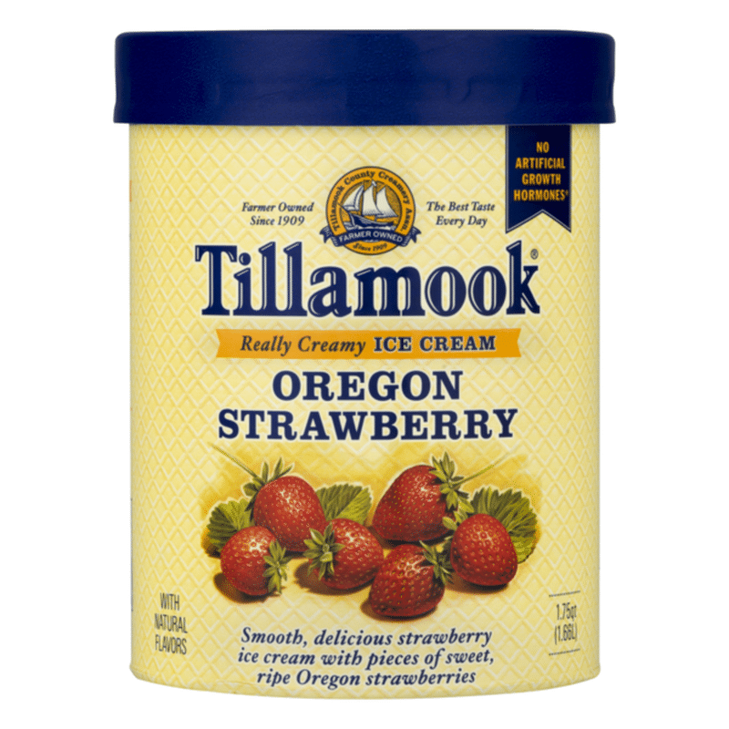 Tillamook Oregon Strawberry Ice Cream (1.75 Qt) - Instacart