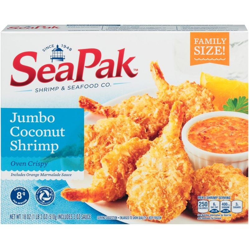 SeaPak Shrimp & Seafood Co. Oven Crispy Jumbo Coconut Shrimp (18 oz ...
