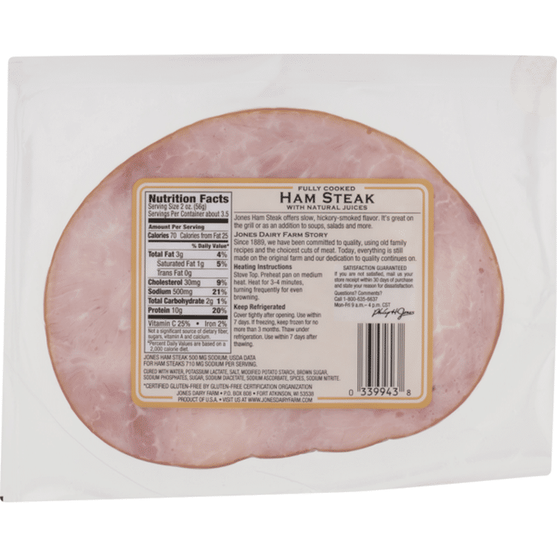 Jones Ham Steak Nutrition Facts | Besto Blog