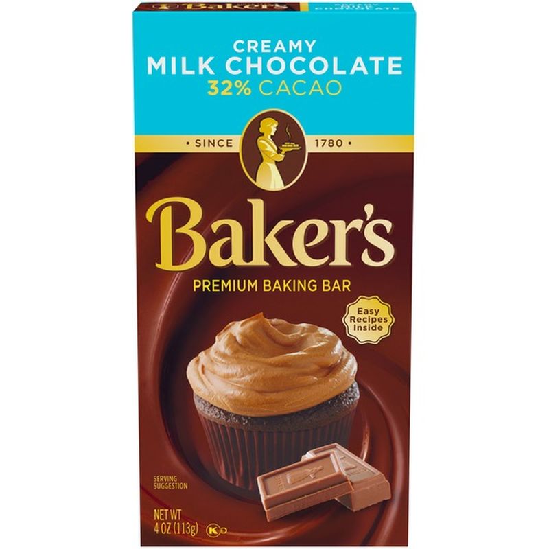Baker'S Creamy Milk Chocolate Premium Baking Bar (4 oz) from HEB