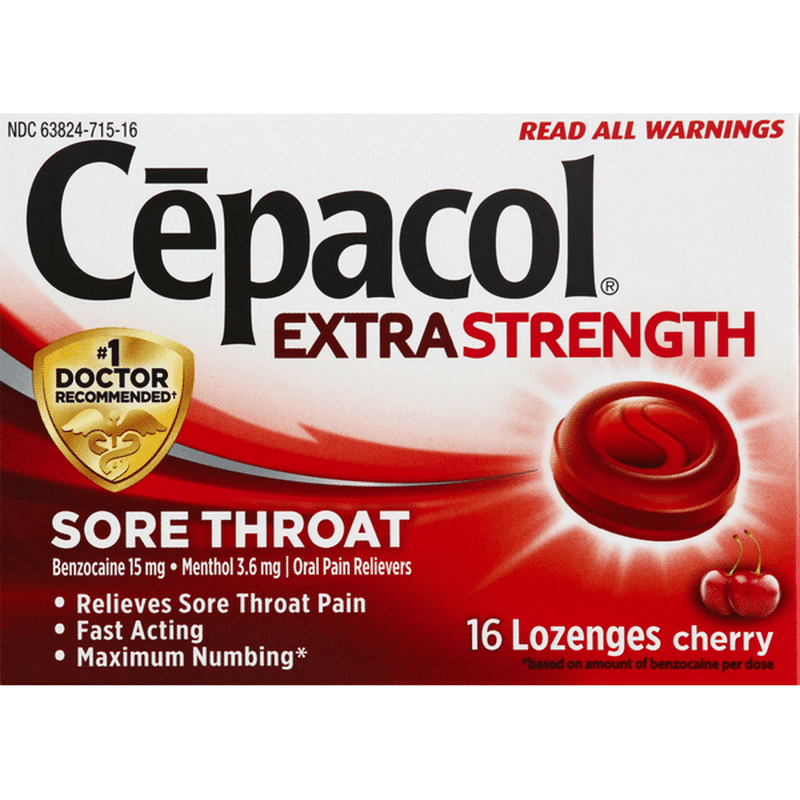 Cepacol® Maximum Strength Throat Drop Lozenges, Cherry (16 ct) from