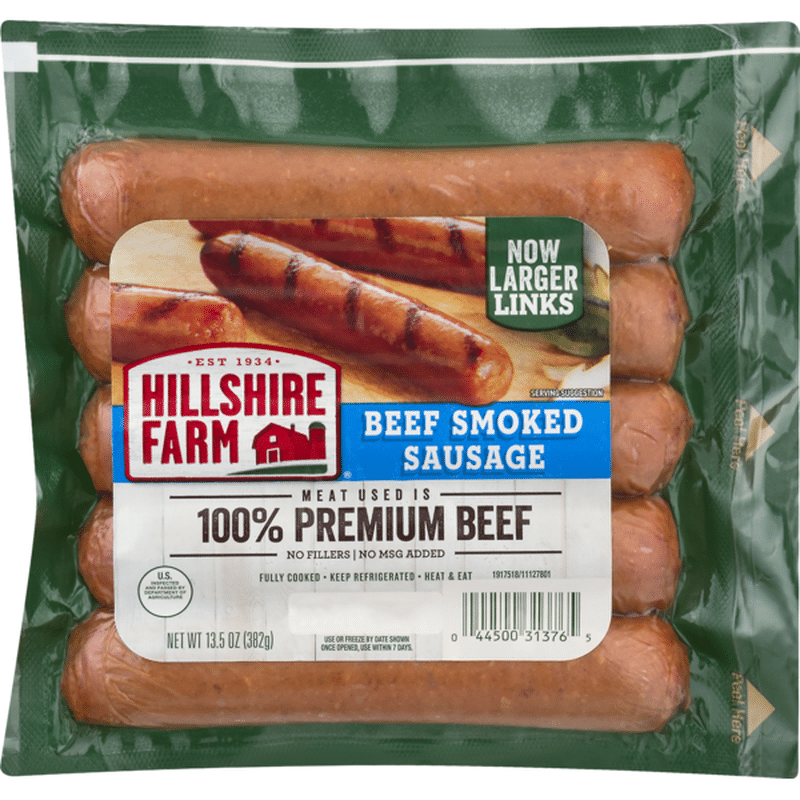 Hillshire Farm Sausage, Beef, Smoked, Vacuum Packed (13.5 oz) Instacart
