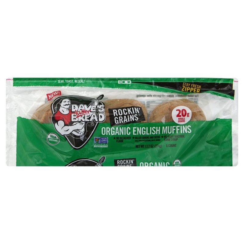 Dave's Killer Bread Rockin' Grains Organic English Muffins (6 ct) from HEB Instacart