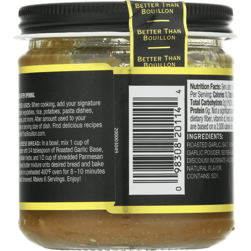 Better Than Bouillon Garlic Base, Premium, Roasted (8 oz) Instacart