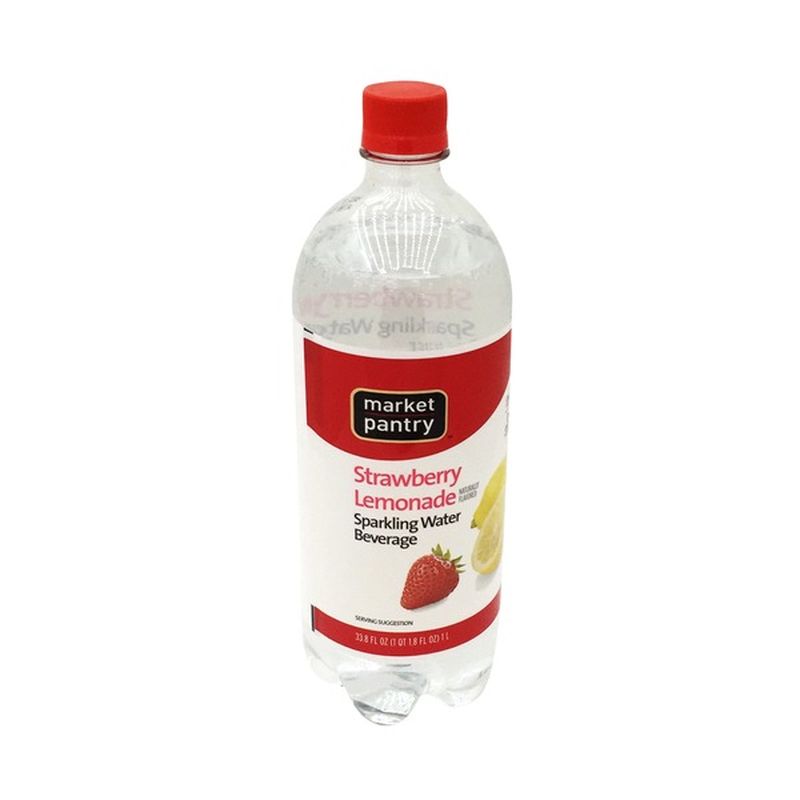 Market Pantry Sparkling Water Beverage, Strawberry Lemonade (33.8 Oz 