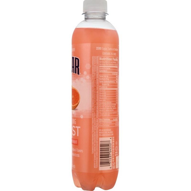 Polar Sparkling Water, ZeroCalorie, Pink Grapefruit (17 oz) from Wegmans Instacart