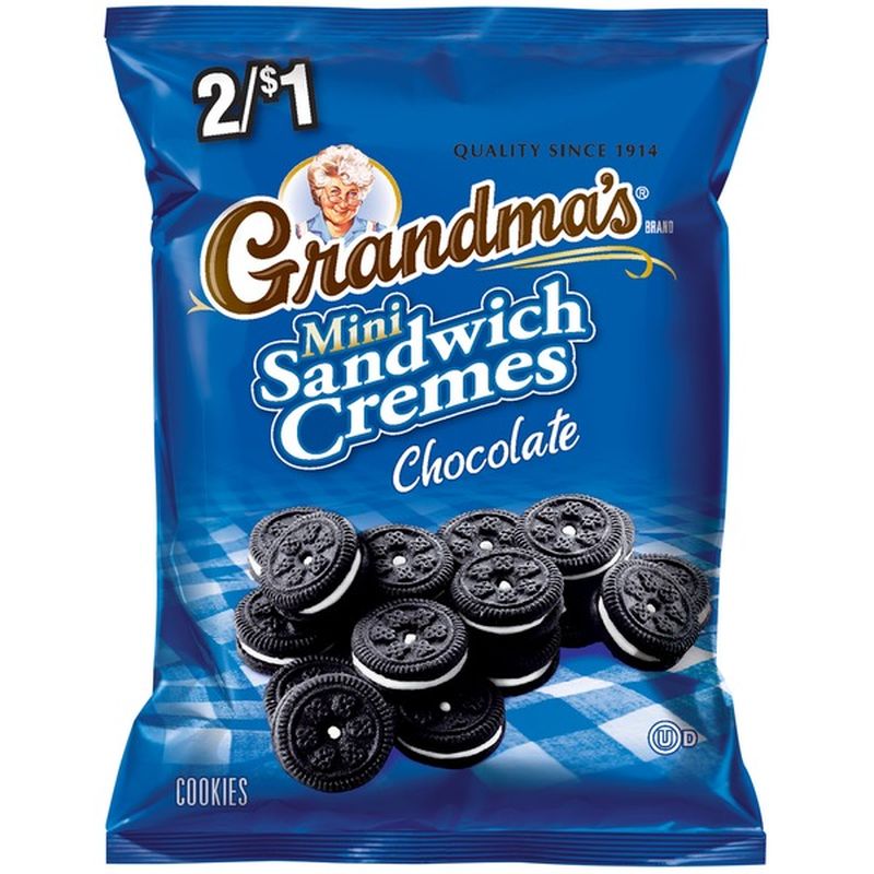 Grandma's Chocolate Mini Sandwich Cremes Cookies (1.71 oz) Instacart
