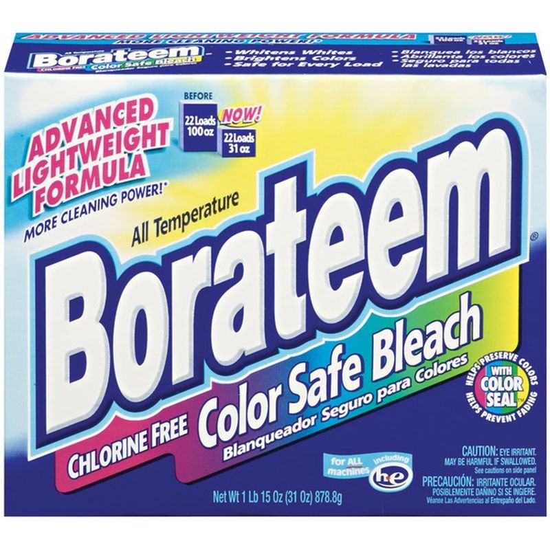 Borateem All Temperature Chlorine Free Powder Color Safe Bleach (31 oz