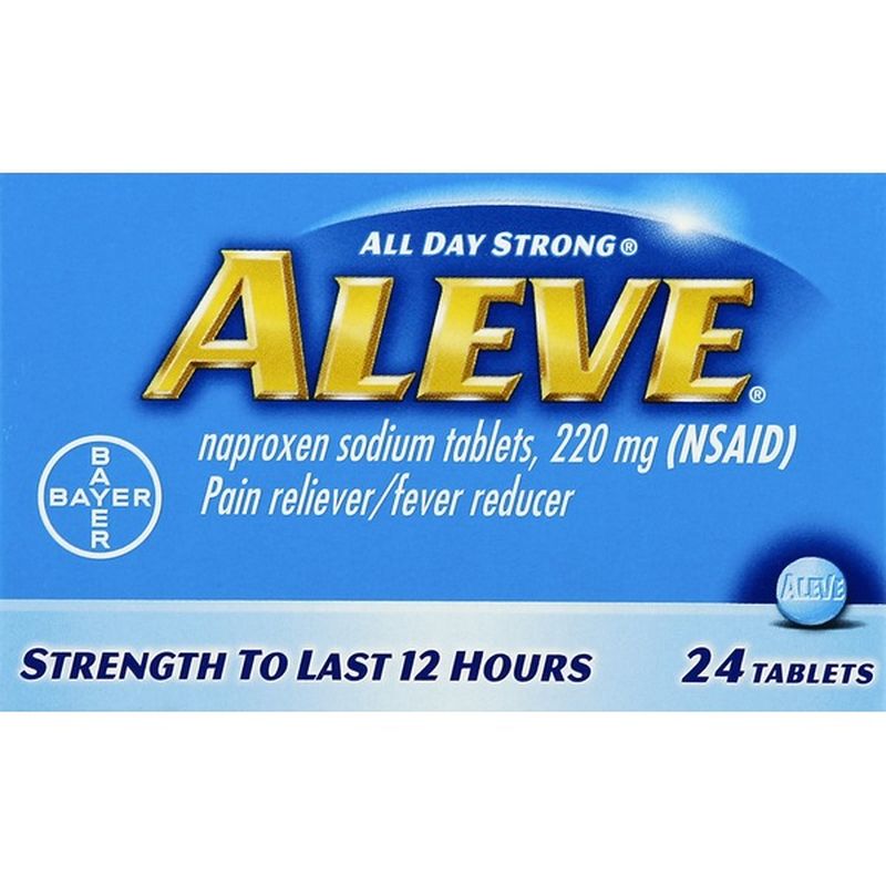 Aleve Pain Relieverfever Reducer 220 Mg Tablets 24 Ct From