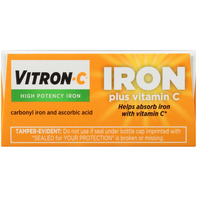 VitronC Iron Plus Vitamin C Dietary Supplement Tablets (60 each