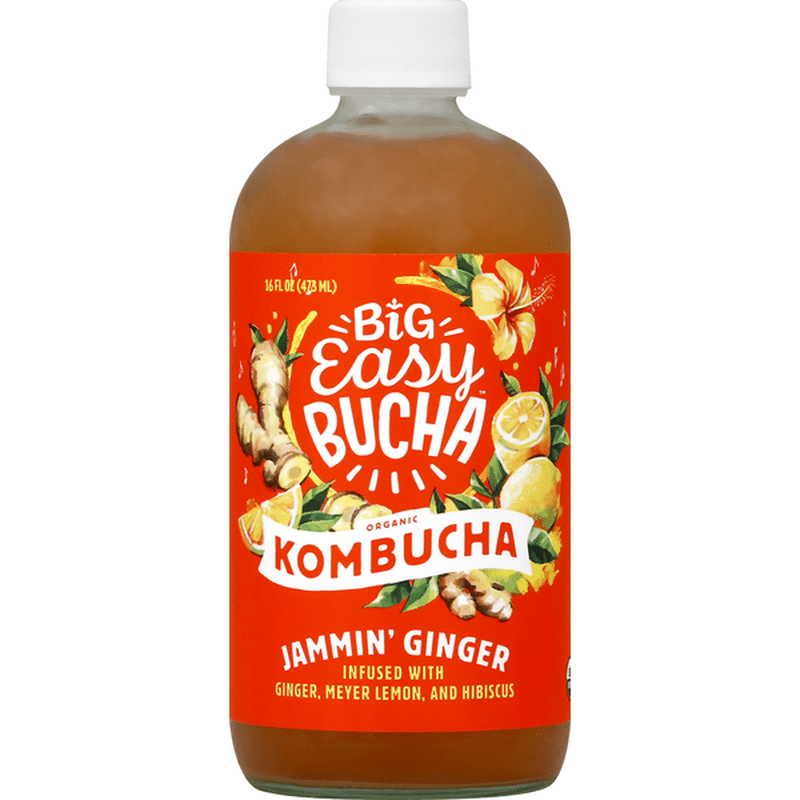 Big Easy Bucha Kombucha, Organic, Jammin' Ginger (16 oz) Instacart