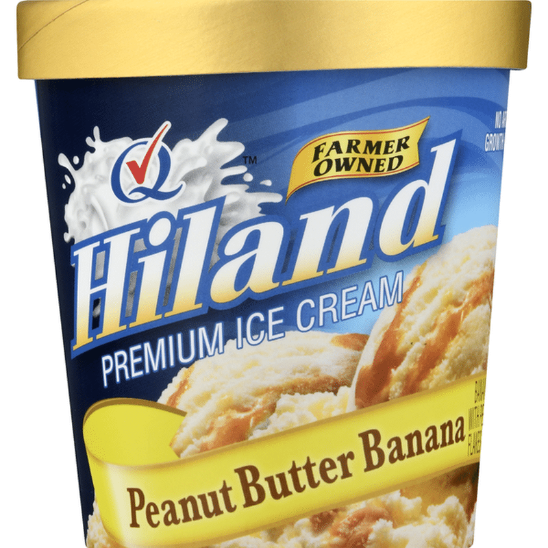 Hiland Dairy Ice Cream, Premium, Peanut Butter Banana (1 pt) - Instacart