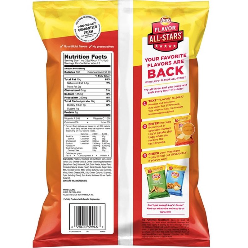 Lay'S Lays Smoked Gouda & Chive Swap Potato Chips (7.75 oz) Instacart