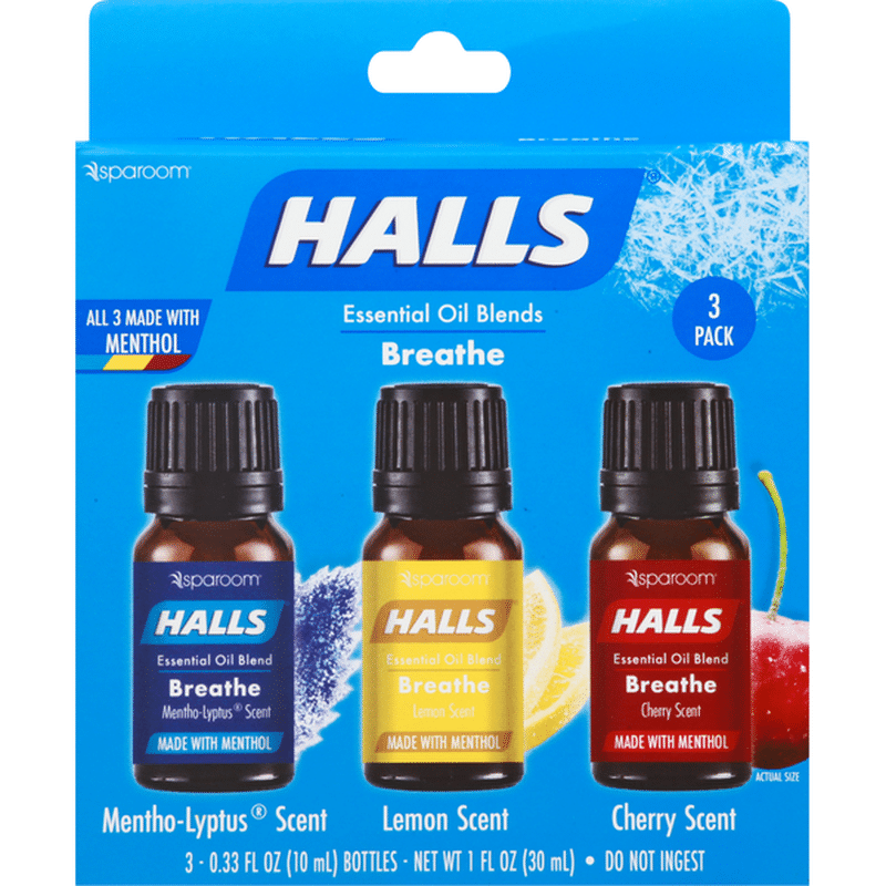 Halls Essential Oil Blends, Breathe, 3 Pack (3 each) Instacart