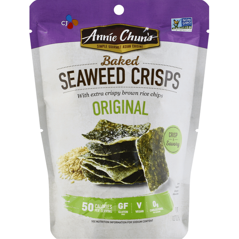 Annie Chuns Seaweed Crisps, Original, Baked (1.27 oz) - Instacart