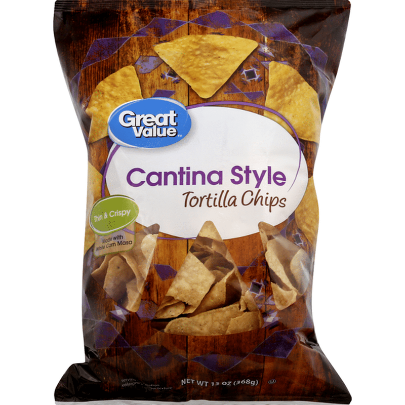 Great Value Tortilla Chips, Cantina Style (13 oz) Instacart