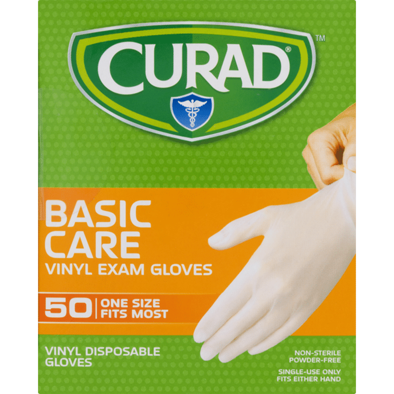 Curad Basic Care Vinyl Exam Gloves 50 CT (50 ct) Instacart