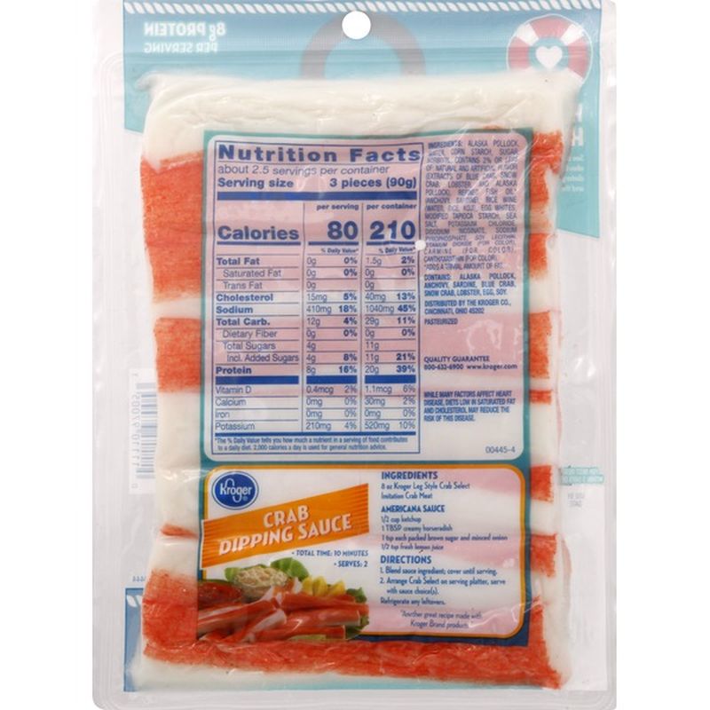 Kroger Crab Meat, Imitation, Leg Style (8 oz) from City Market Instacart