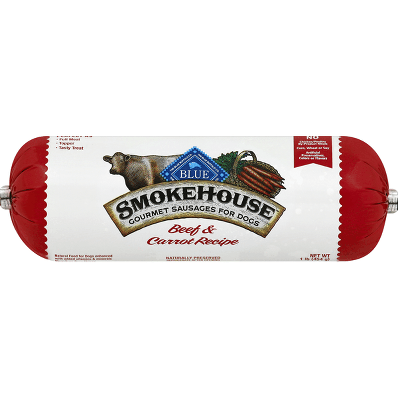 Blue Sausages for Dogs, Gourmet, Beef & Carrot Recipe (1 lb) Instacart