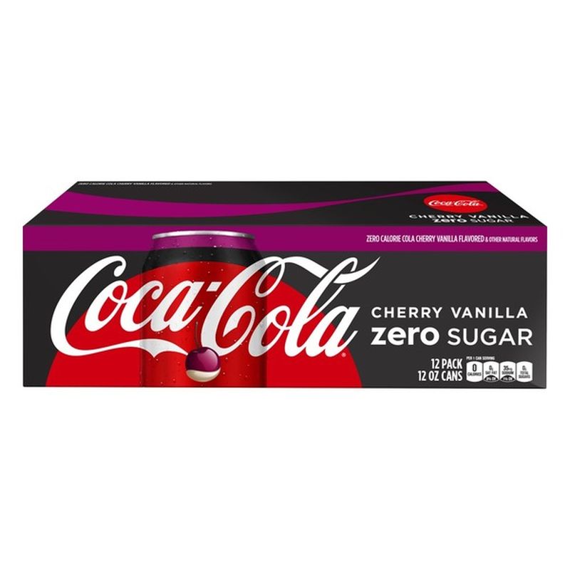 Coca-Cola Cola, Zero Sugar, Cherry Vanilla (12 each) - Instacart