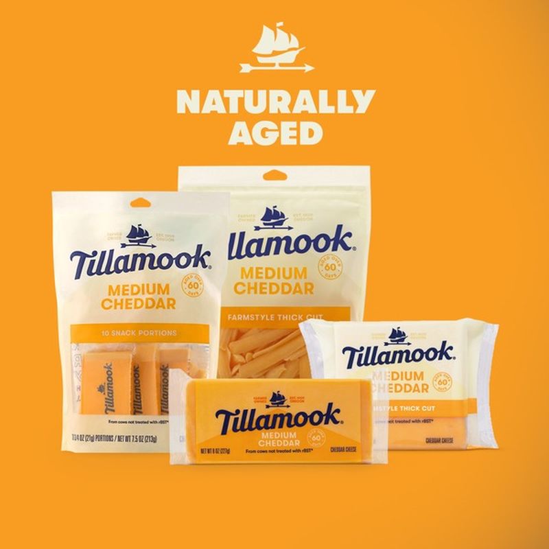 Tillamook Medium Cheddar Cheese Slices 12 Oz Instacart