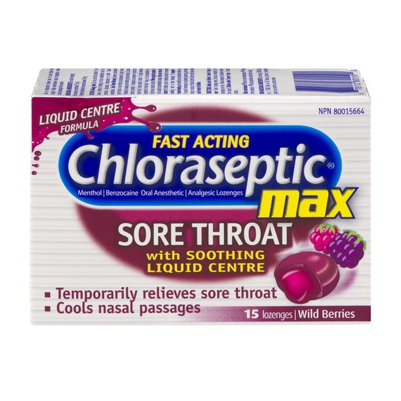 Chloraseptic Cn Chloraseptic Max Sore Throat Wild Berries 15 Ct
