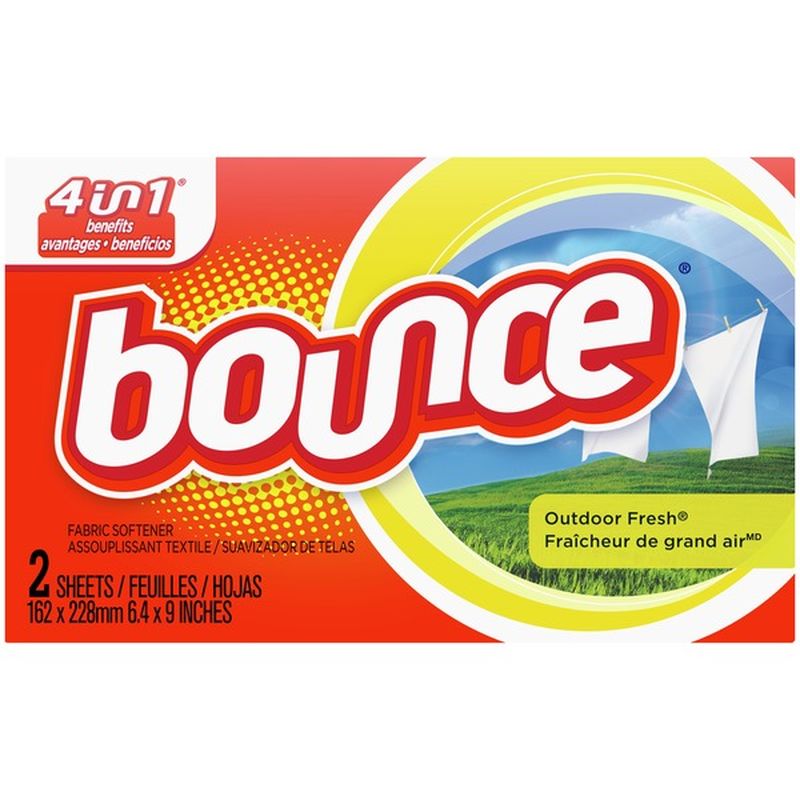 Bounce Professional Bounce Outdoor Fresh Fabric Softener Dryer Sheets ...