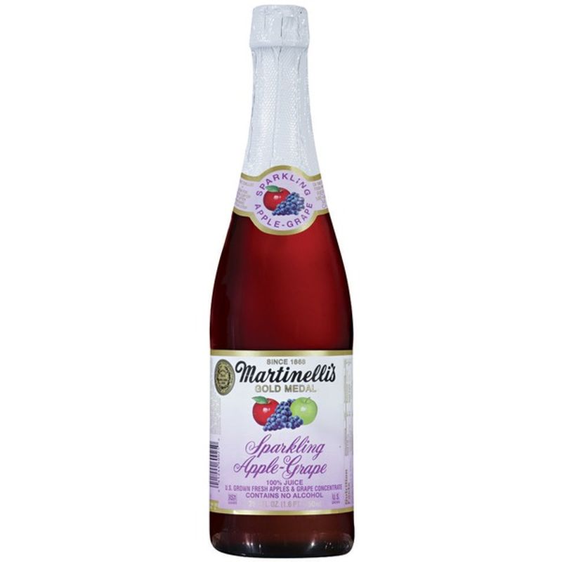 Martinelli's 100 Juice, Sparkling, AppleGrape (25.4 oz) Instacart